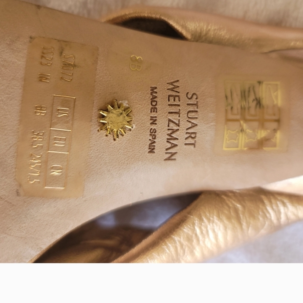 Stuart Weitzman Gold Women's Shoes - Picture 11 of 13